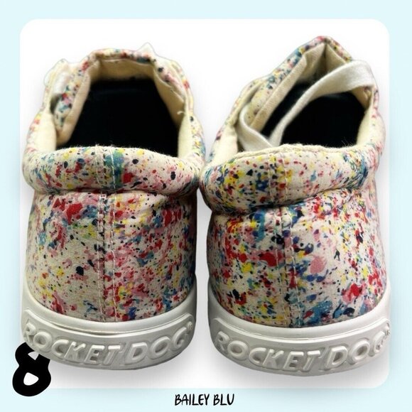 Rocket Dog Splatter Paint Art Sneaker Shoe Multi Color 8 - Picture 5 of 8